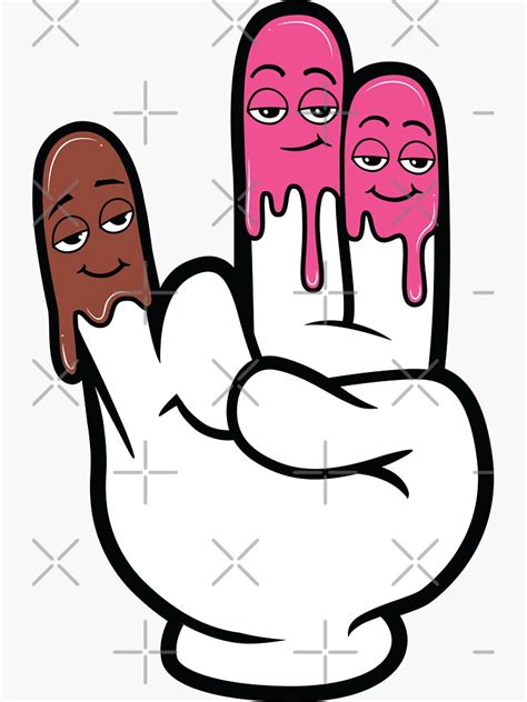 2 In The Pink 1 In The Stink Shocker Hand Sign Glove Sticker For Sale