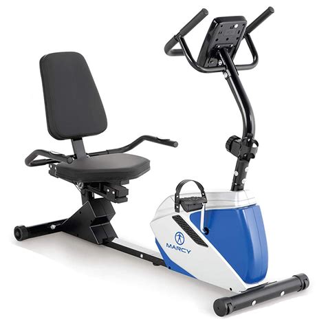 This bike is a space saver and is easy to move around given the weight and dimensions. Marcy Sturdy 8 Resistance Magnetic Recumbent Home Exercise Bike, Blue (Used) 96362995689 | eBay