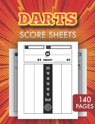 Darts Score Sheets 140 Large Darts Score Pads Darts Cricket And 301