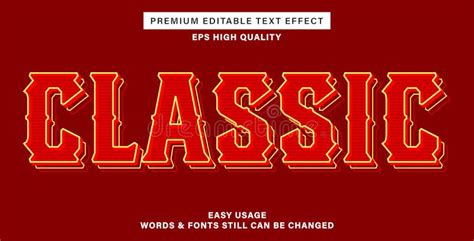 Classic Editable Text Effect Style Stock Vector Illustration Of Bold