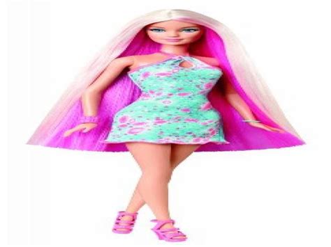 barbie hairtastic long hair doll blonde hair with pink streaks