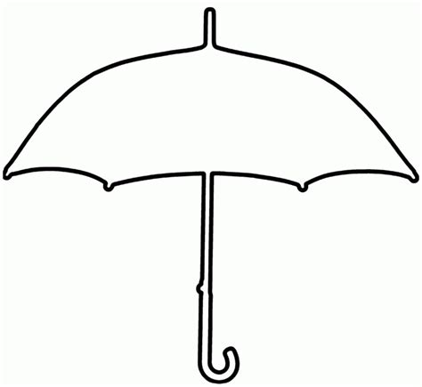 Large Umbrella Template Umbrella Outline Black And White Pertaining