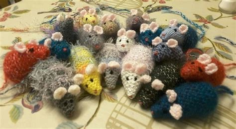 Catnip Mice For Cats Protection Catnip Mouse Cat Mouse Knit Or Crochet