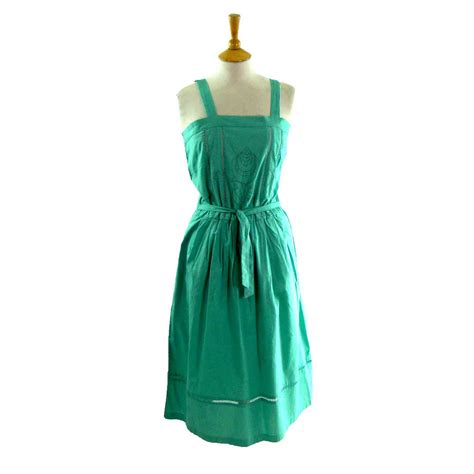 70s Green Sundress Vintage Clothing Blue 17