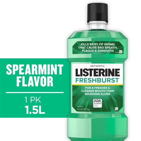listerine freshburst antiseptic mouthwash mint 1 5 l
