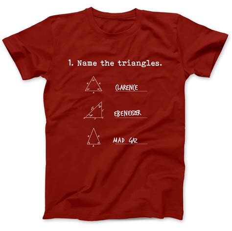 Name The Triangles Maths T Shirt 100 Premium Cotton Funny Science Ebay