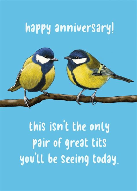 Great Tits For Your Anniversary Card Scribbler