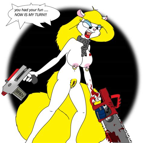Rule 34 Animaniacs Anthro Blood Breasts Chainsaw Color Female Female