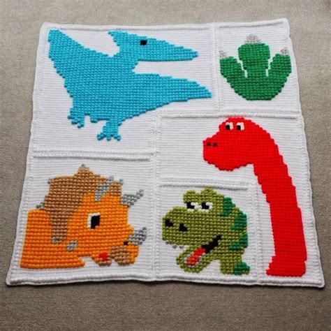 Dinosaur Blanket Crochet Pattern Crochet Pattern Dinosaur Etsy Canada