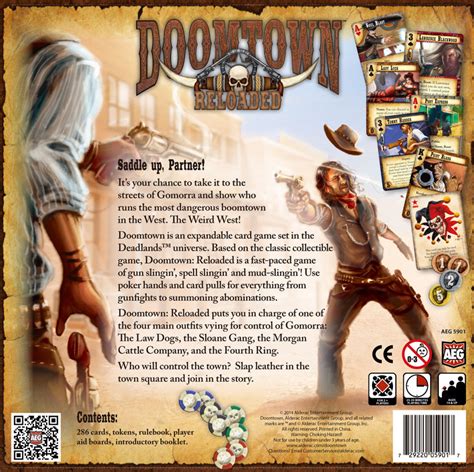 Doomtown Reloaded Base Set Original Aeg Era 2014 Pine Box