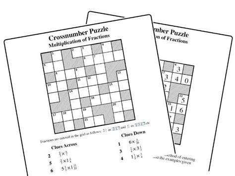 Learn how to number a crossword puzzle grid in this free video on creating word. Crossnumber Puzzle: Multiplication of Fractions | Teaching ...