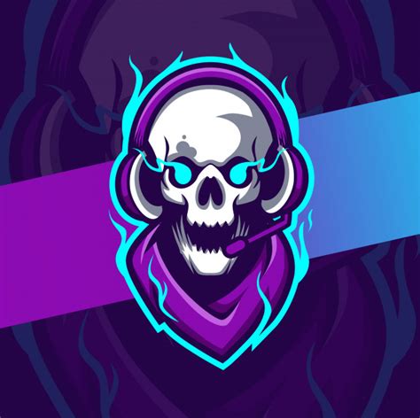 Premium Vector Gamer Skull Mascot Esport Logo Design