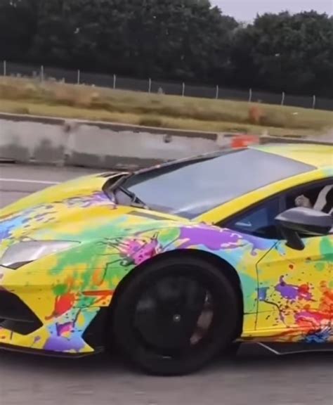 Rapper 6ix9ine Is All About His Colorful Lamborghini Aventador Svj