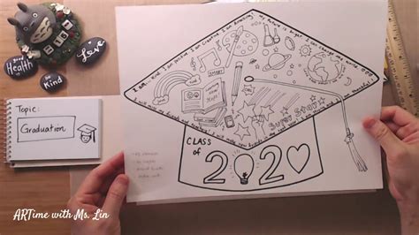 How To Draw And Decorate A Graduation Cap Youtube
