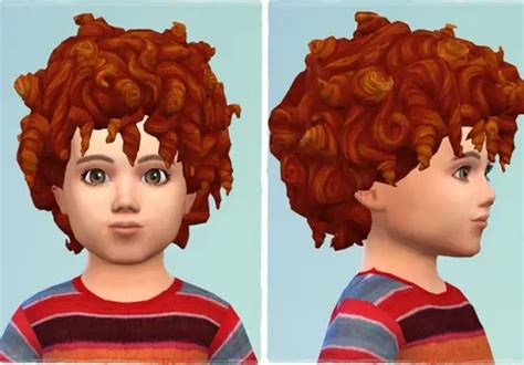 Birksches Sims Blog Toddler More Tight Curls Hair Retextured Sims 4