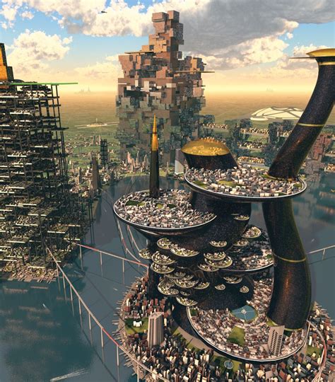 Future Utarlington Magazine Futuristic City Fantasy Art Landscapes