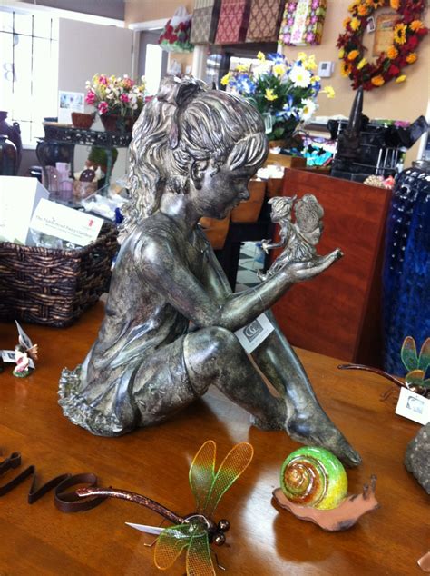 Child Holding Fairy Garden Statue Available At Ambiance Statue