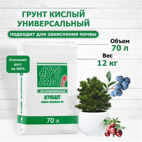 Грунт кислый для хвойных и кислолюбивых растений 70 литров - купить по ...