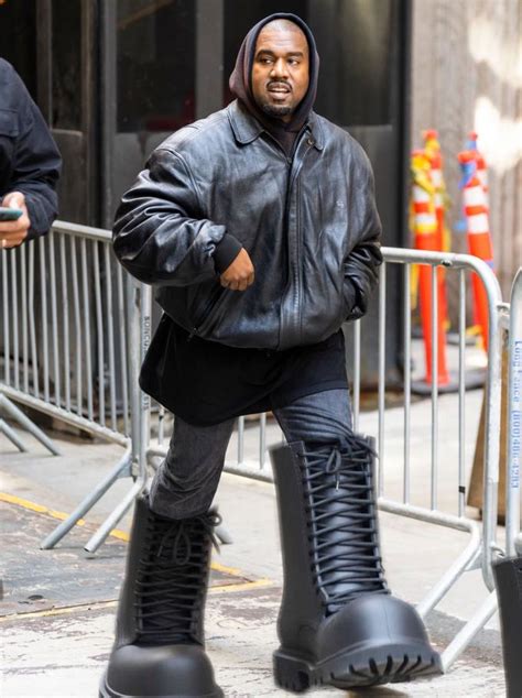 Kanye West Big Boots Kanye Wests Big Balenciaga Boots Know Your Meme