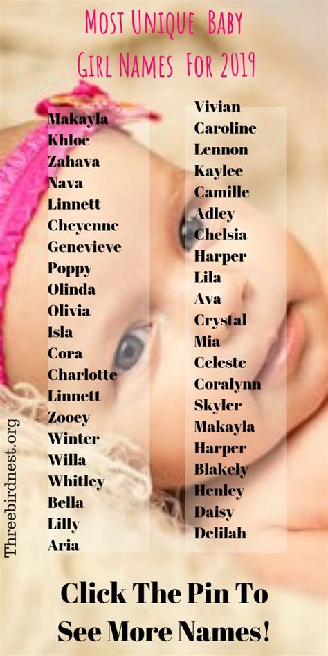 The Prettiest Most Unique Baby Girl Names For 2019 Baby Names