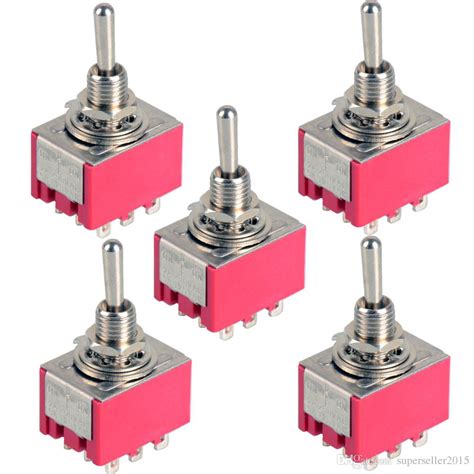 2019 New 9 Pin Electronic Components Mini Toggle Switch 3pdt 2 Position