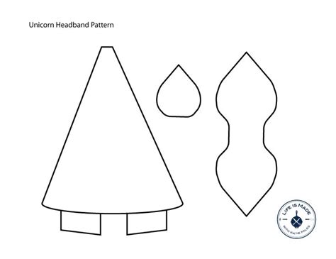 Glue the pieces onto the unicorn card. Unicorn Headband Tutorial with Free Pattern | Headband ...