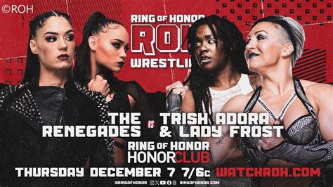 Lady Frost And Trish Adora Vs The Renegades Tag Team Match Roh Honor