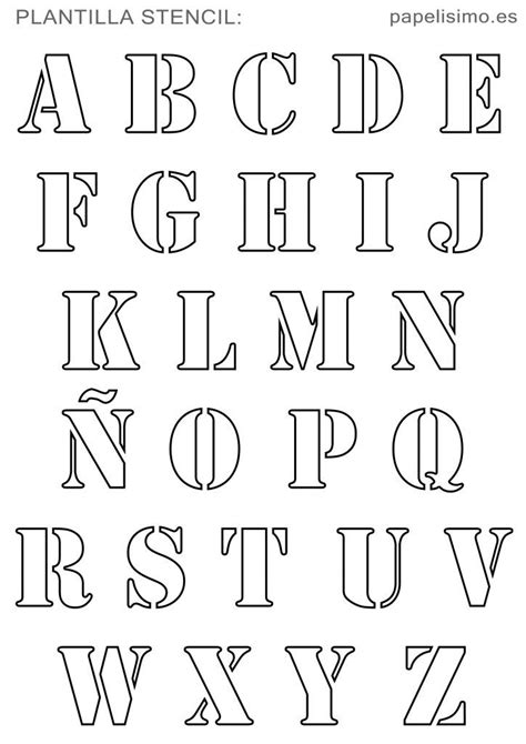Plantillas Abecedario Stencil Para Imprimir Alphabet Font Letter