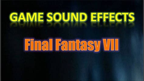 Final Fantasy Vii Sound Effects Spell Comet 2 Youtube