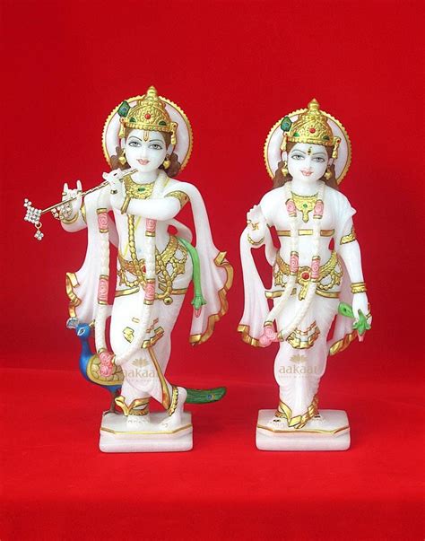 Standing Radha Krishna Statue In Marble 12 Aakaar Idols And Temples
