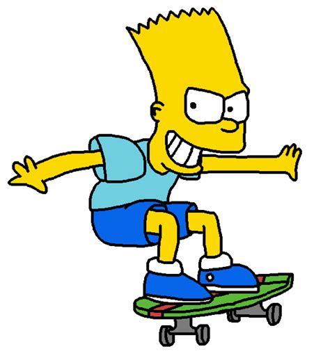Bart Simpson Riding Skateboard