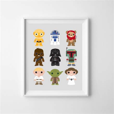 Star Wars Art Print Nursery Art Print In Digital File Baby Boy
