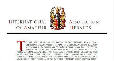international association of amateur heralds