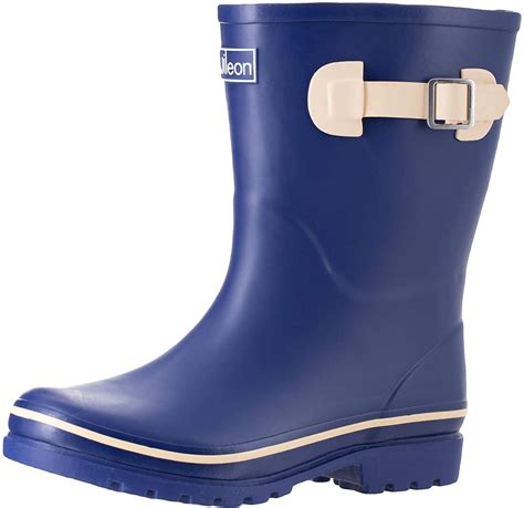 Jileon Mid Calf Rain Boots Specially Designed Wide Width