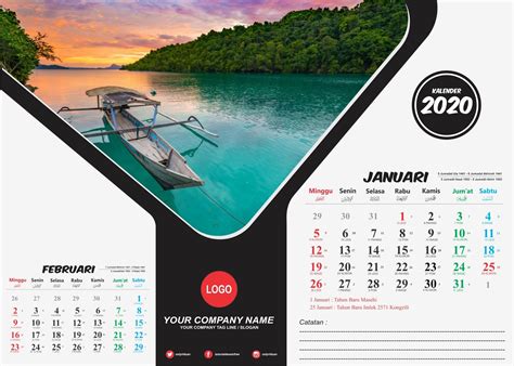 Desain Kalender Duduk 2020 Dengan Coreldraw