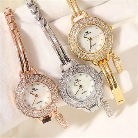 Bs Luxury Brand Watches Women Fashion Quartz Wrist Watch Rhinetones
