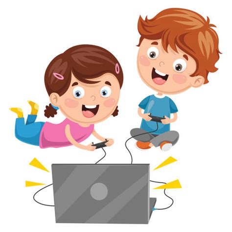 Boy Computer Game Illustrations Royalty Free Vector Graphics And Clip