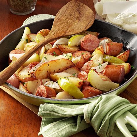 Less fat and no preseveitives. Sausage Skillet Dinner Recipe | Taste of Home