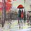 Large Rainy Day In London Canvas Wall Art  Melody Maison®
