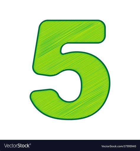 Number 5 Sign Design Template Element Royalty Free Vector 745