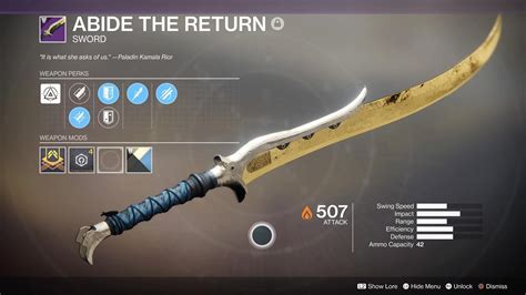 Legendary Sword from Ascension Challenge : destiny2