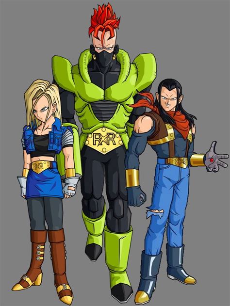 dragon ball fan art super androids 16 17 and 18 anime dragon ball super dragon ball super