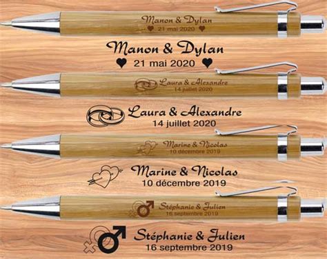 Mini crayon de mariage, crayon personnalisé, crayon. Objets publicitaires en petite quantité - Cadeau ...
