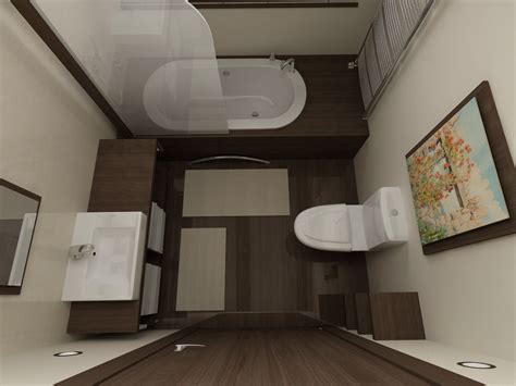 3d Visualization Simple Bathroom Design