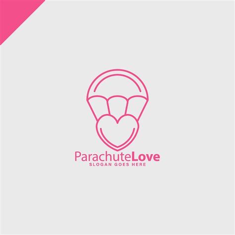 Premium Vector Parachute Love Simple Minimalist Logo Idea