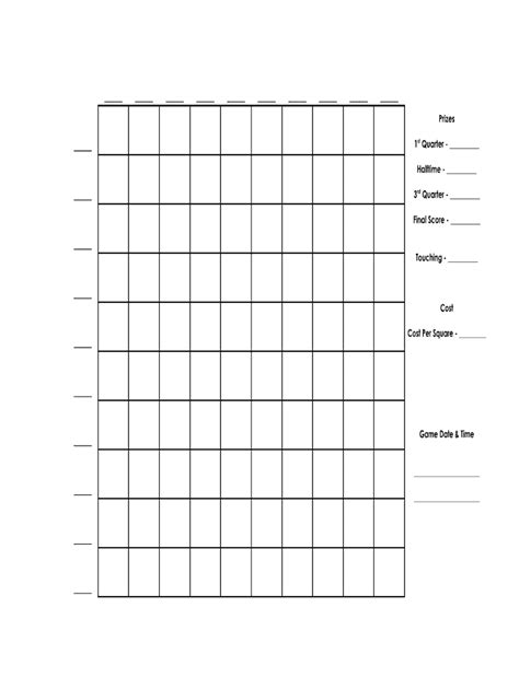 Football Pool Template Excel Fill Online Printable Fillable Blank