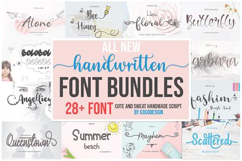 Handwritten Font Bundle Bundle · Creative Fabrica