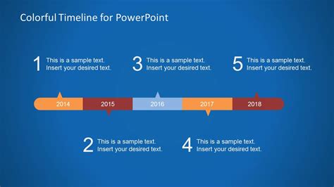 Colorful Timeline Template For Powerpoint Slidemodel