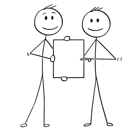 Stick Figure Vector Png Images Cartoon Stick Figure Drawing Conceptual Illustration Of Two Men