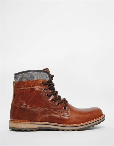 Lyst Aldo Prearia Leather Boots In Brown For Men